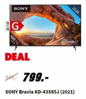 MediaMarkt SONY Bravia 4K | KD-43X85J (2021) aanbieding