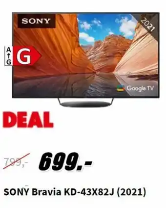 MediaMarkt SONY Bravia 4K | KD-43X82J (2021) aanbieding