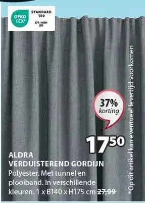 Jysk ALDRA VERDUISTEREND GORDIJN aanbieding