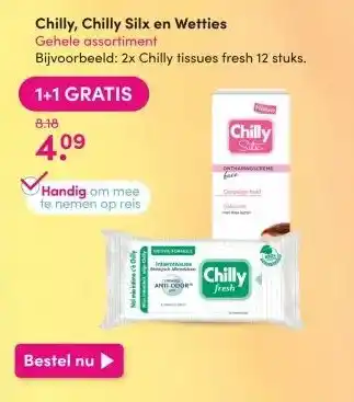DA Chilly, Chilly Silx en Wetties Gehele assortiment aanbieding