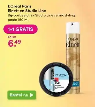 DA L'Oréal Paris Elnett en Studio Line aanbieding