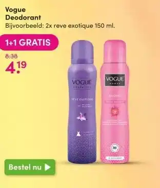 DA Vogue Deodorant aanbieding