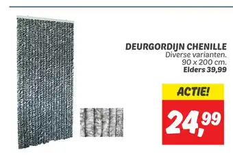 Dekamarkt DEURGORDIJN CHENILLE aanbieding