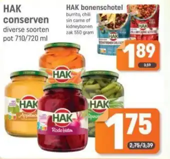Dagwinkel HAK conserven aanbieding