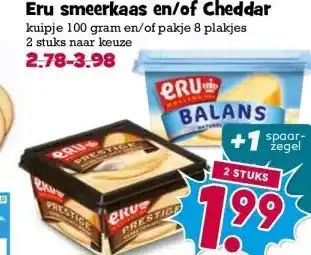 Boon`s Markt Eru smeerkaas en/of Cheddar aanbieding