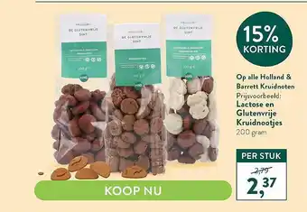 Holland & Barrett Op Alle Holland & Barrett Kruidnoten Lactose En Glutenvrije Kruidnootjes 15% Korting aanbieding