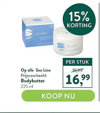 Holland & Barrett Op Alle Sea Line Bodybutter 15% Korting aanbieding