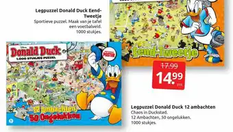 Boekenvoordeel Legpuzzel Donald Duck Eend-Tweetje Of Legpuzzel Donald Duck 12 Ambachten aanbieding