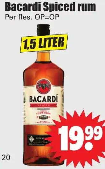 Dirk Bacardi Spiced rum 1.5L aanbieding