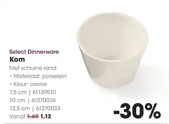 HANOS Select Dinnerware Kom aanbieding