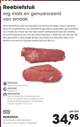 HANOS Reebiefstuk aanbieding