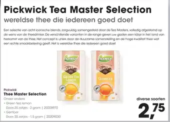 HANOS Pickwick Thee Master Selection aanbieding