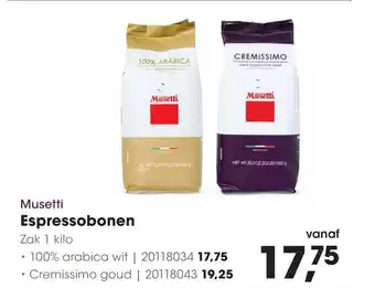 HANOS Musetti Espressobonen aanbieding