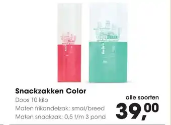 HANOS Snackzakken Color aanbieding