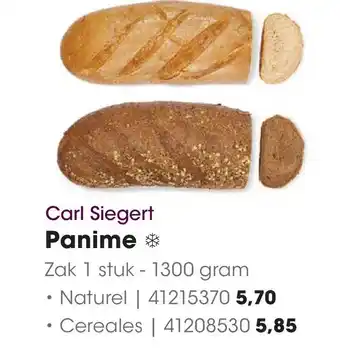 HANOS Carl Siegert Panime aanbieding