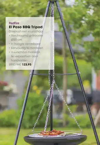 HANOS RedFire El Paso BBQ Tripod aanbieding