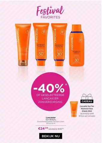 ICI Paris XL Lancaster Sun Beauty aanbieding