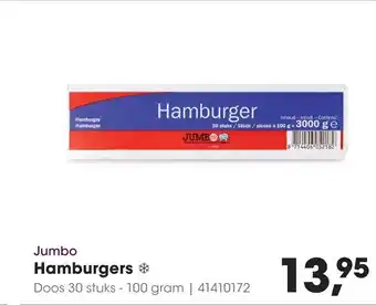 HANOS Jumbo Hamburgers aanbieding