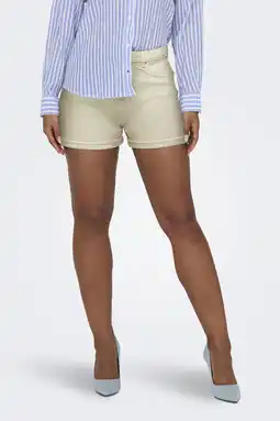 Wehkamp ONLY regular fit short ONLJOSEPHINE ecru aanbieding