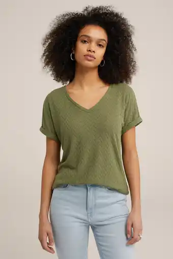 Wehkamp WE Fashion top olijfgroen aanbieding