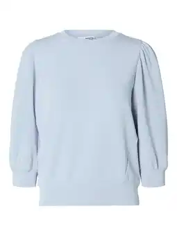Wehkamp SELECTED FEMME sweater SLFTENNY lichtblauw aanbieding