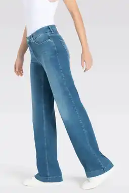 Wehkamp MAC regular jeans DREAMWIDE medium blue denim aanbieding