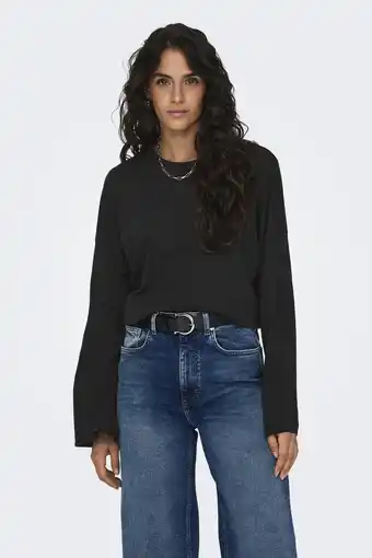 Wehkamp ONLY longsleeve ONLLULU zwart aanbieding