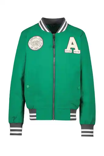 Wehkamp Cars baseball jacket JUSTIN met logo groen/wit aanbieding