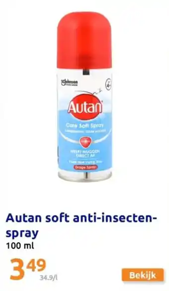 Action Autan soft anti insecten spray 100 ml aanbieding