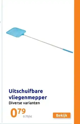 Action Uitschuifbare vliegenmepper aanbieding