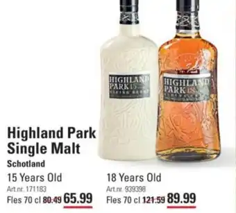 Sligro Highland Park Single Malt aanbieding