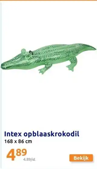 Action Intex opblaaskrokodil aanbieding