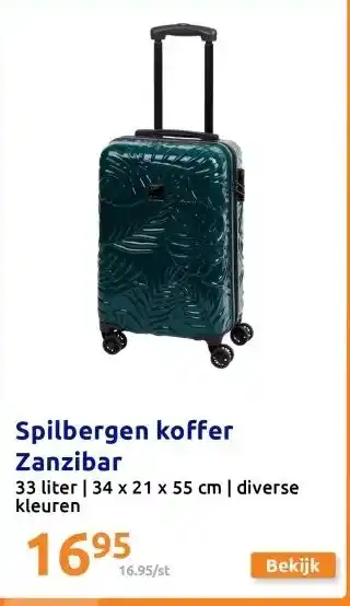 Action Spilbergen koffer Zanzibar aanbieding