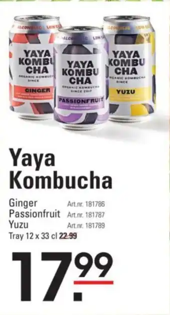 Sligro Yaya kombucha tray 12 x 33 cl aanbieding