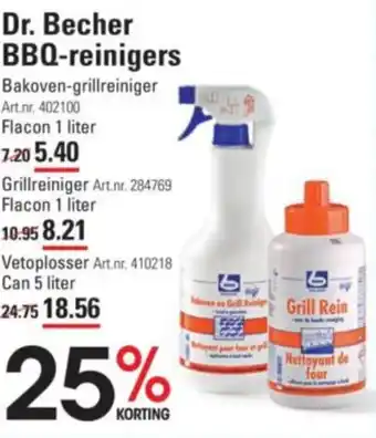 Sligro Dr becher bbq reinigers vetoplosser can 5 liter aanbieding