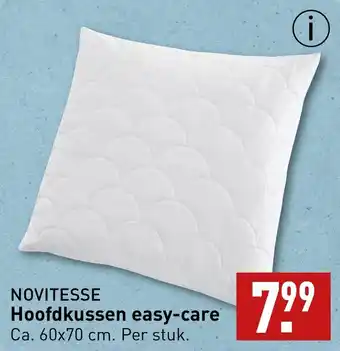 ALDI NOVITESSE Hoofdkussen easy-care  60x70 cm. aanbieding