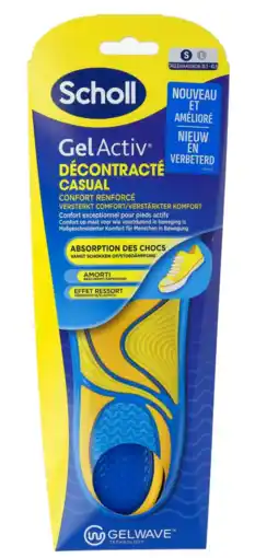 De Online Drogist Scholl GelActiv Inlegzolen Casual S Maat 35.5-40.5 aanbieding