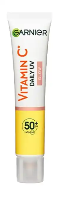 De Online Drogist Garnier SkinActive Vitamine C Glow UV Daily Fluid SPF50+ aanbieding