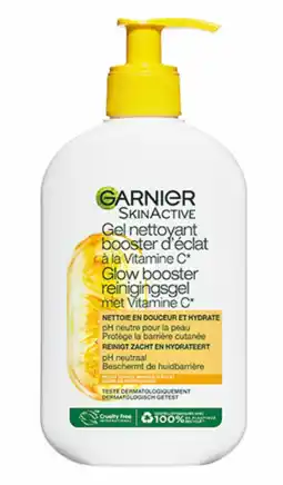 De Online Drogist Garnier SkinActive Glow Booster Reinigingsgel met Vitamine C aanbieding