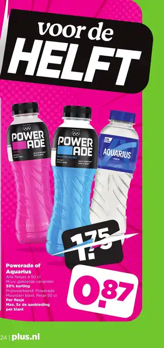 PLUS Powerade of Aquarius aanbieding