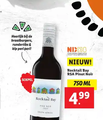 Lidl Rocktail Bay RSA Pinot Noir 750 ml aanbieding