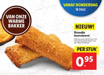 Lidl Broodje boereworst aanbieding