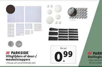 Lidl PARKSIDE Viltglijders of deur meubelstoppers aanbieding