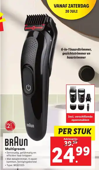 Lidl BRAUN Multigroom aanbieding