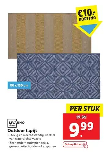 Lidl LIVARNO home Outdoor tapijt 80 x 150 cm aanbieding