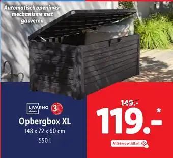 Lidl LIVARNO home Opbergbox XL 148 x 72 x 60 cm 550 l aanbieding