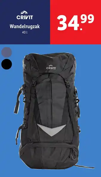 Lidl CRIVIT Wandelrugzak 40 l aanbieding