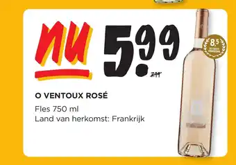 Jumbo O VENTOUX ROSÉ 750 ml aanbieding