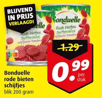 Boni Bonduelle rode bieten schijfjes  200 gram aanbieding