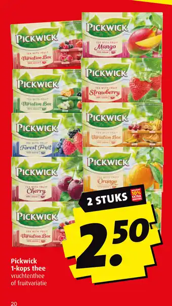 Boni Pickwick 1 kops thee aanbieding